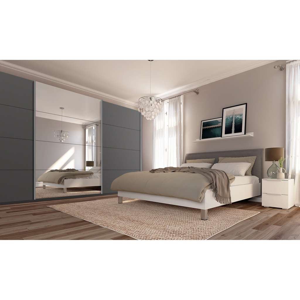 home24 Schwebetürenschrank SKØP pure reflect