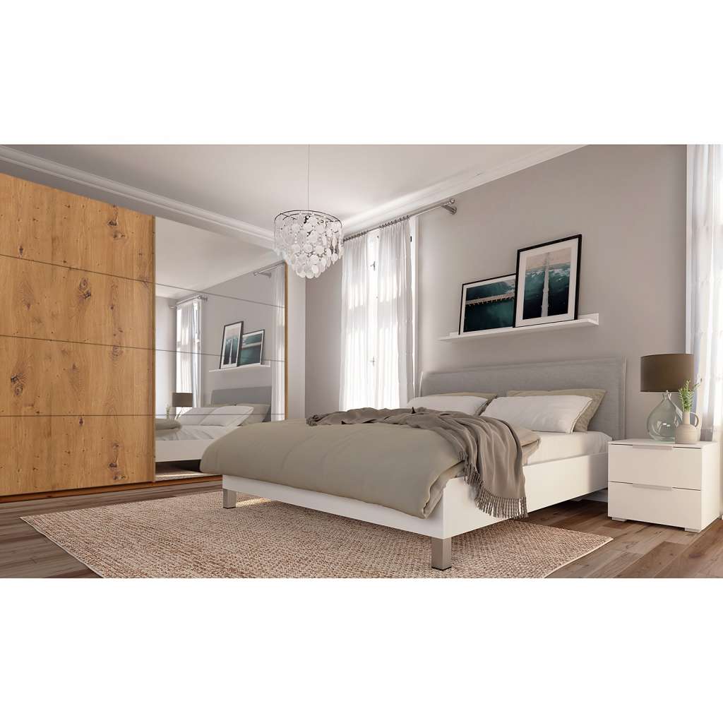 home24 Schwebetürenschrank SKØP pure reflect