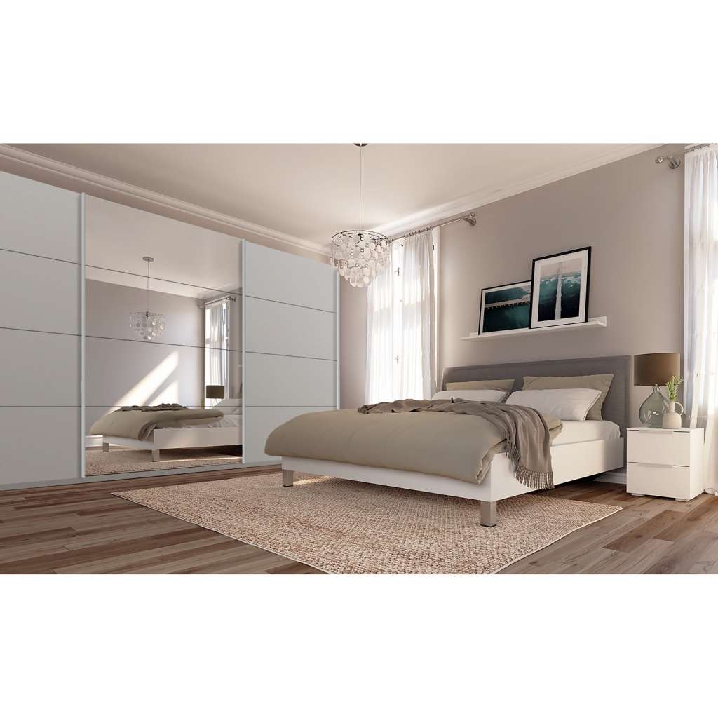 home24 Schwebetürenschrank SKØP pure reflect