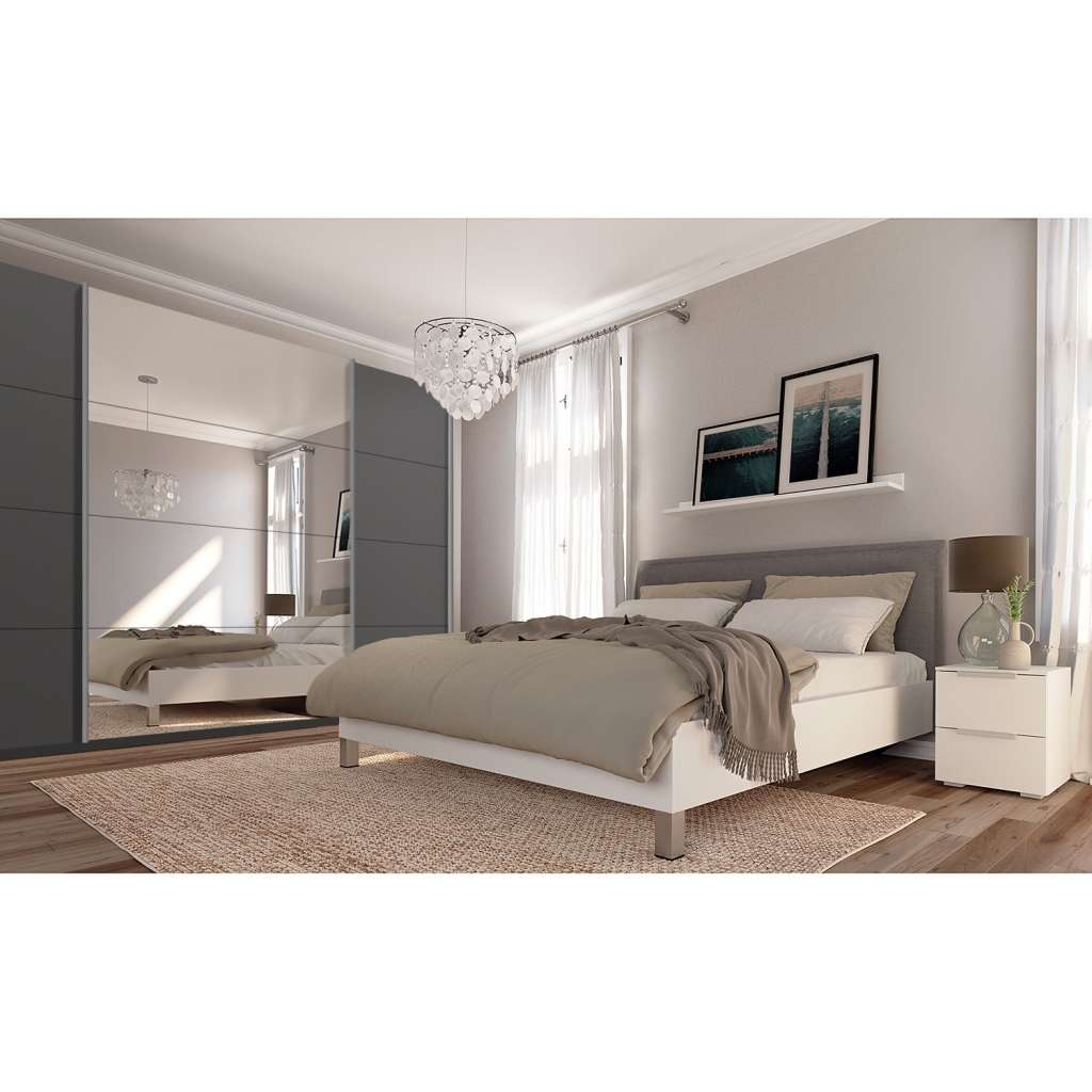 home24 Schwebetürenschrank SKØP pure reflect