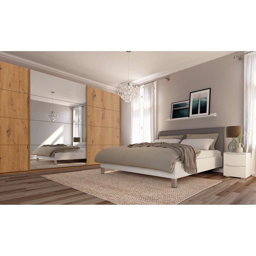 home24 Schwebetürenschrank SKØP pure reflect
