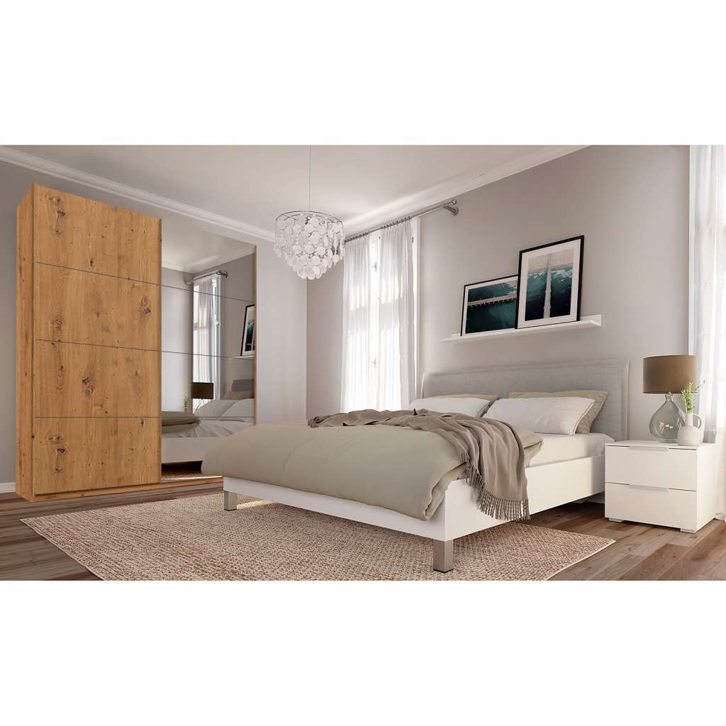home24 Schwebetürenschrank SKØP pure reflect