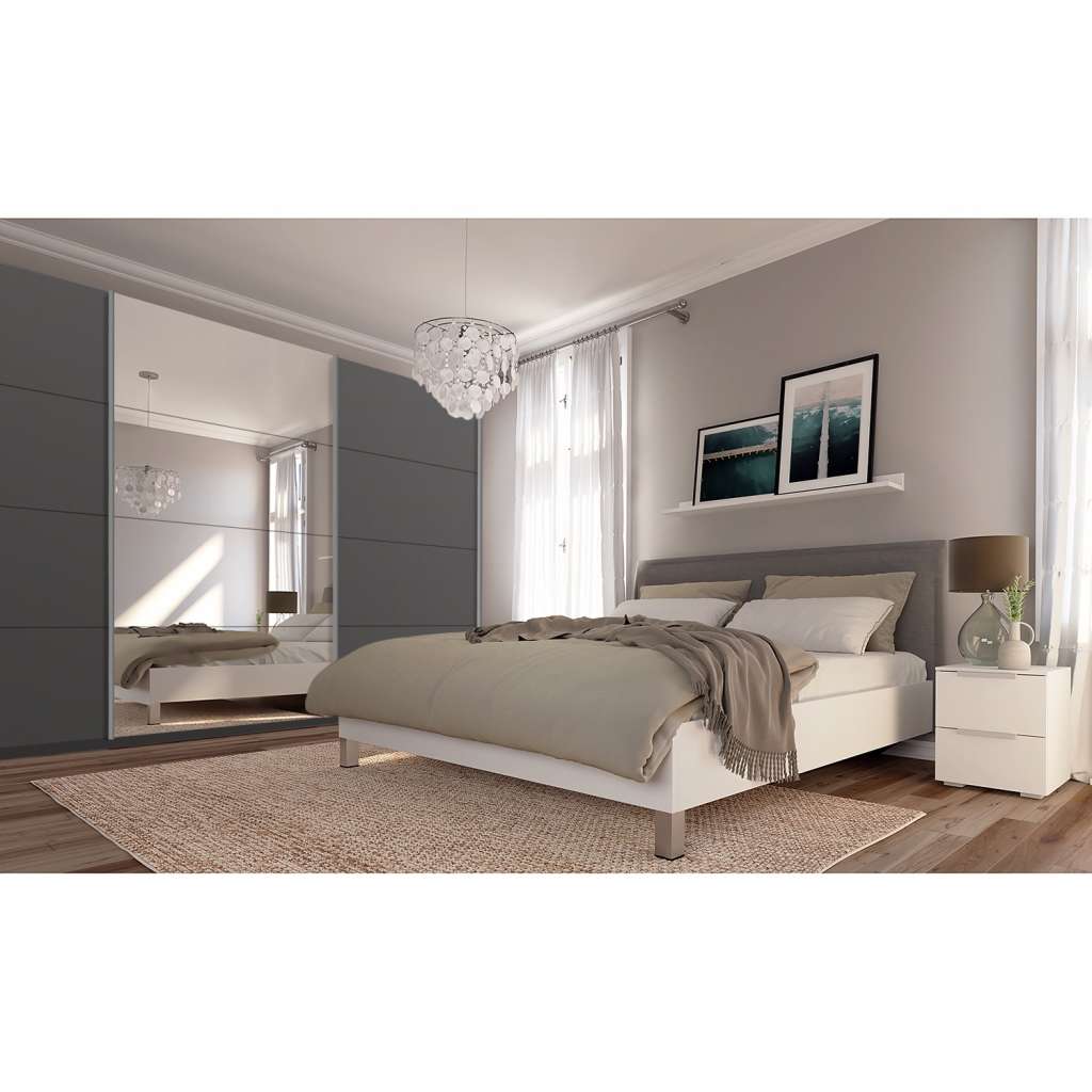 home24 Schwebetürenschrank SKØP pure reflect