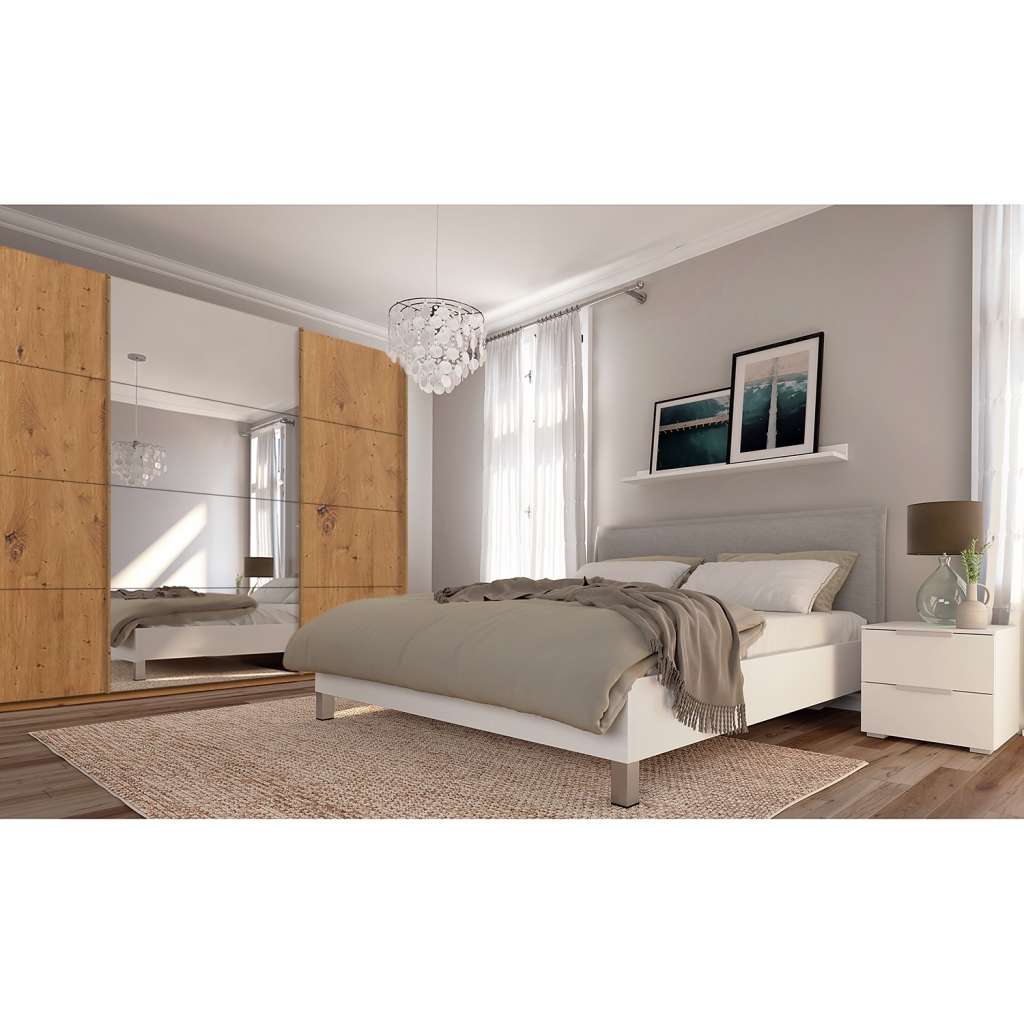 home24 Schwebetürenschrank SKØP pure reflect