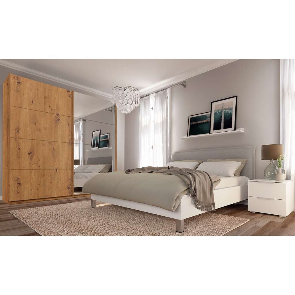 home24 Schwebetürenschrank SKØP pure reflect