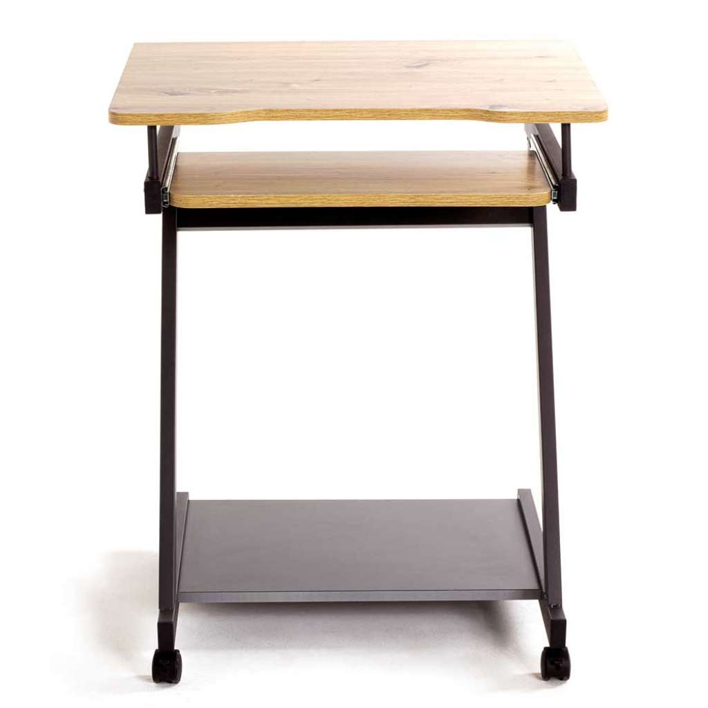 Rollbarer Laptopschreibtisch mit Tastaturauszug Druckerablage