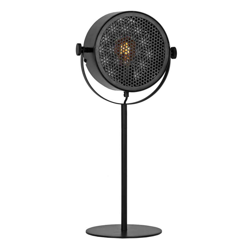 Retro Tischlampe aus Metall Schwarz