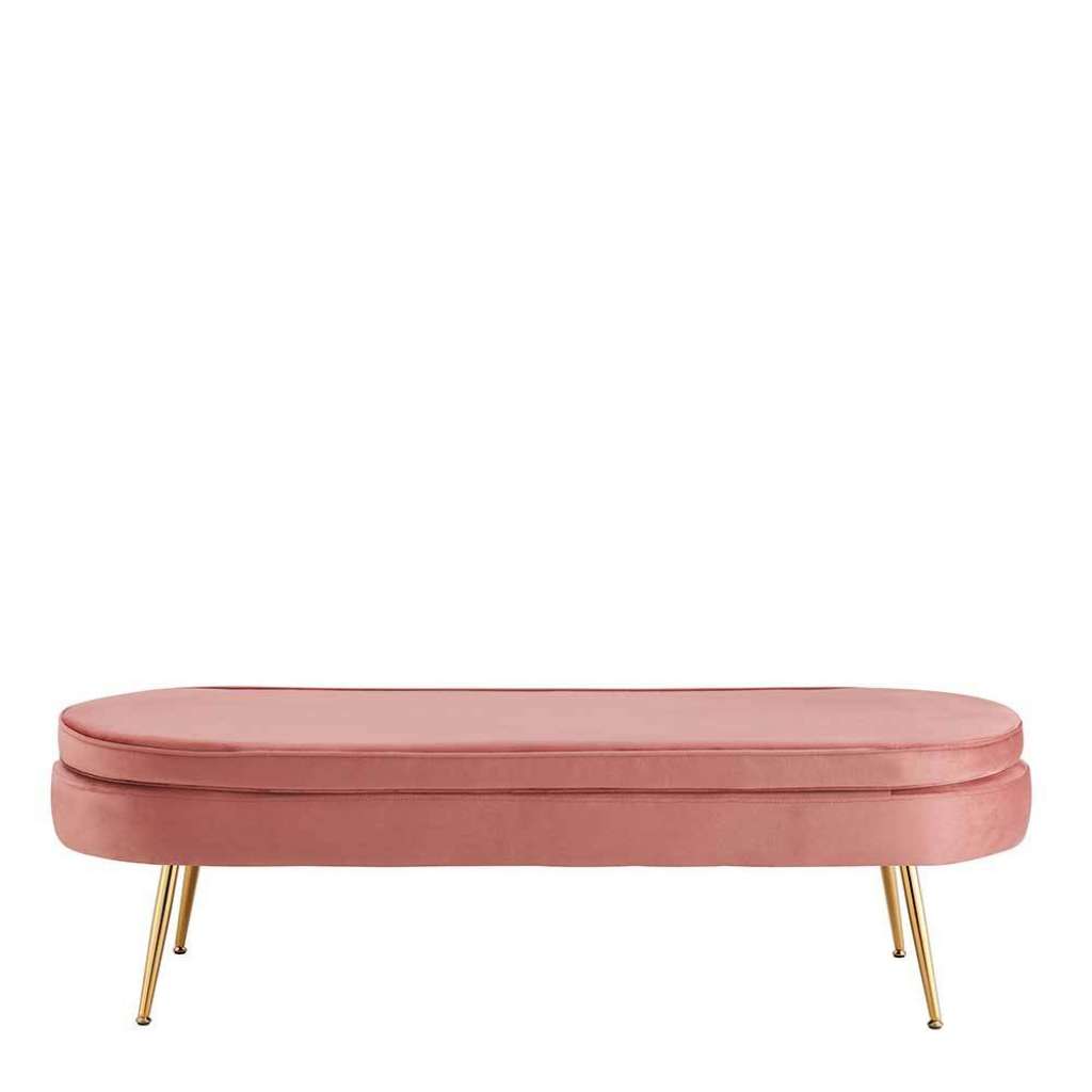 Schlafzimmerbank in Rosa Goldfarben