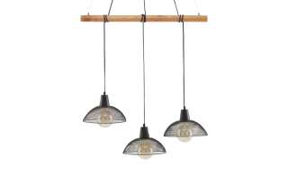 Pendelleuchte, 3-flammig, Holz/ Metall ¦ schwarz Lampen & Leuchten > Innenleuchten > Pendelleuchten - Höffner