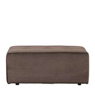 Sitzhocker Wohnzimmer in Taupe Samt
