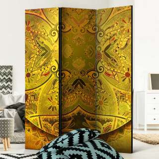 Mandala Paravent im orientalischen Stil Leinwand und Holz