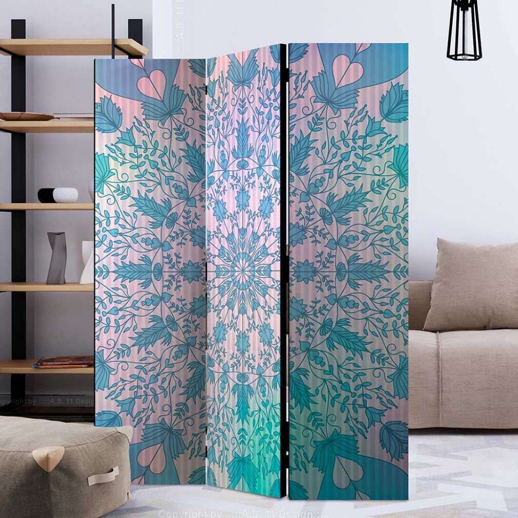 Spanische Wand in Hellblau Rosa