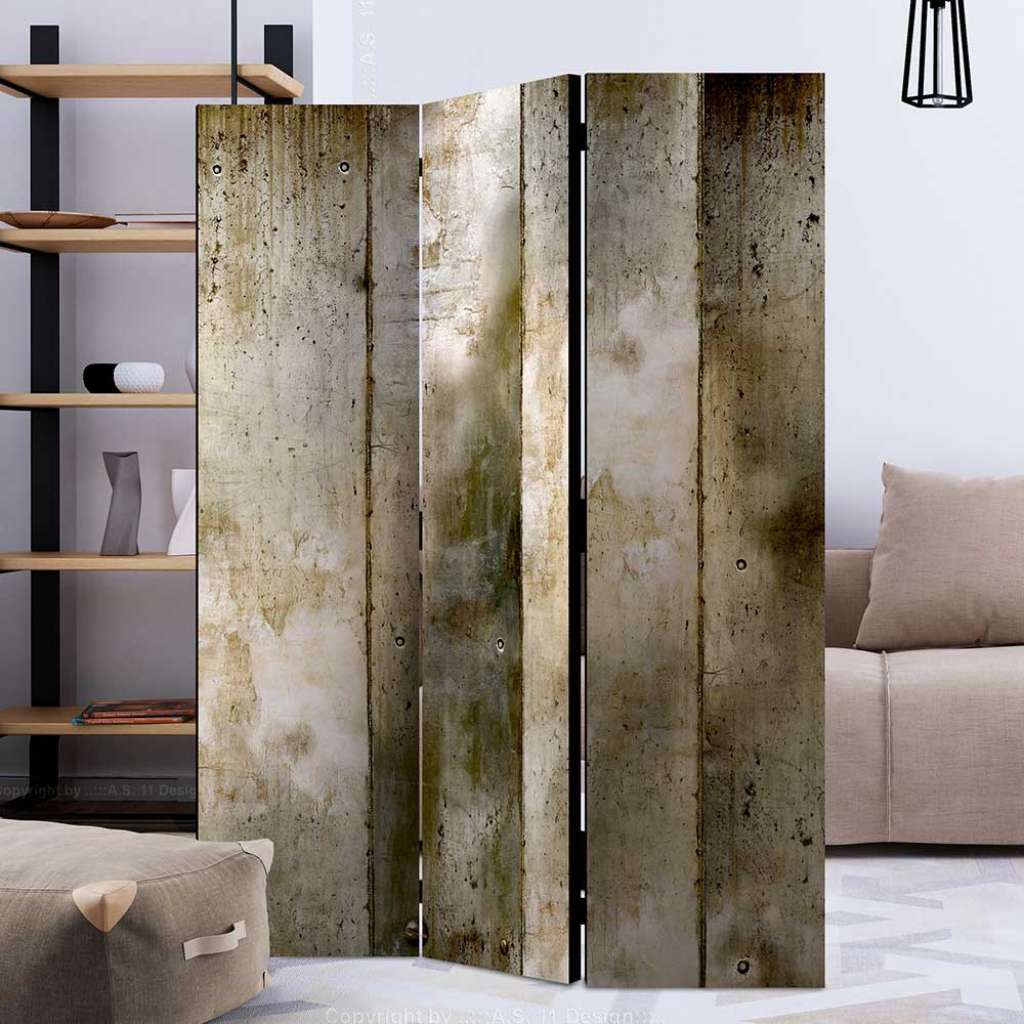 Paravent im Industry und Loft Stil Stein - Mauer Motiv