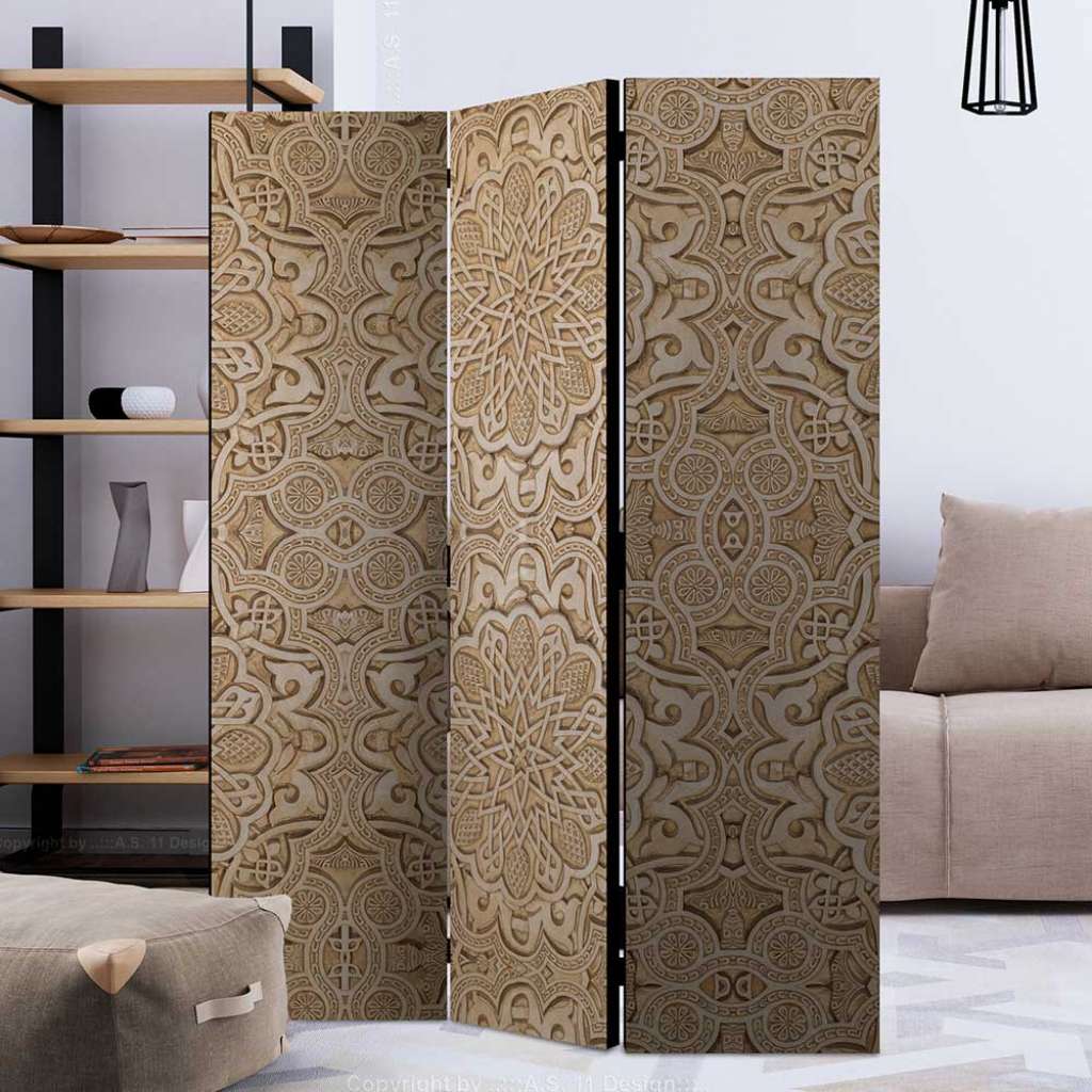 Spanische Wand im Vintage Look Beige und Creme