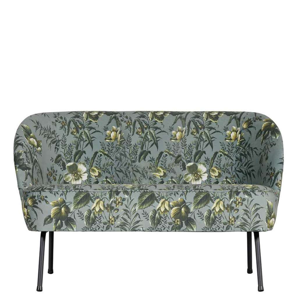 Buntes Sofa im Retrostil floralem Samt Bezug