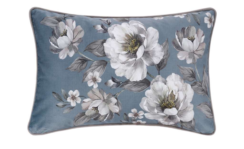 LAVIDA Kissen  Floral ¦ grau ¦ 100% Polyesterfüllung Heimtextilien > Kissen > Dekokissen - Höffner
