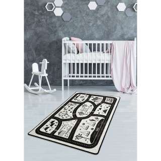 home24 Kinderteppich Black City