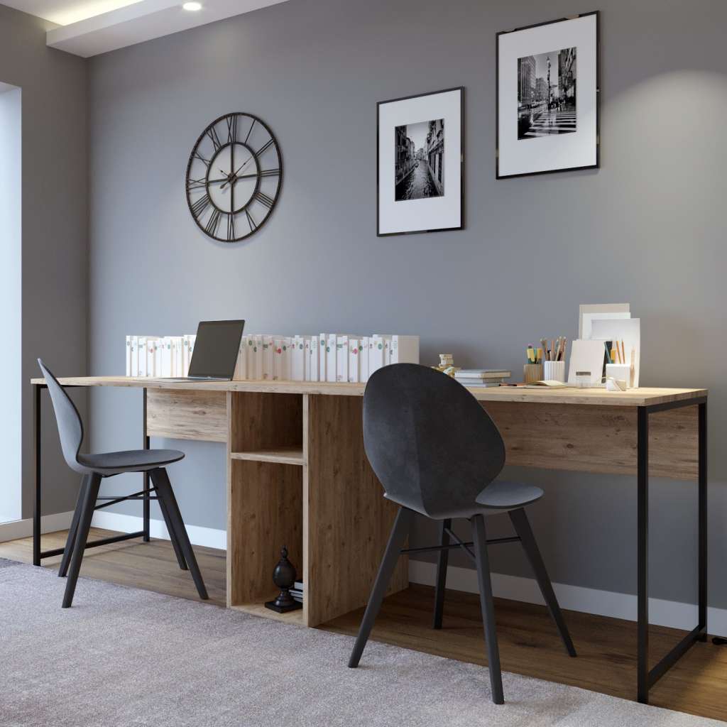 home24 Doppelschreibtisch Comodo