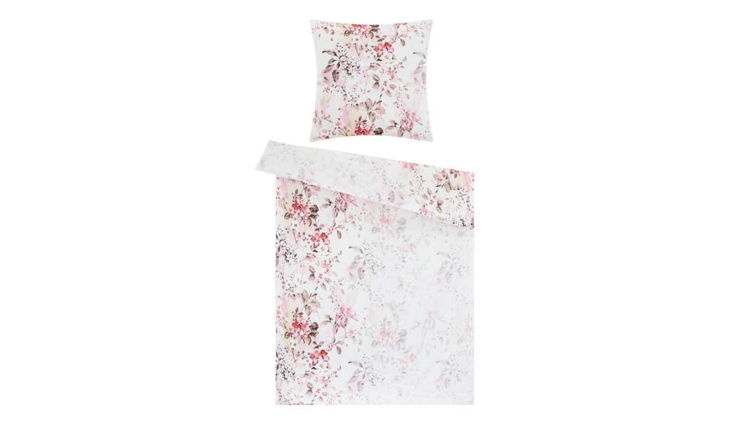 AURO Satin Bettwäsche  Floral ¦ rosa/pink ¦ 100% Baumwolle Bettwaren > Bettwäsche-Sets > weitere Bettwäschesets - Höffner