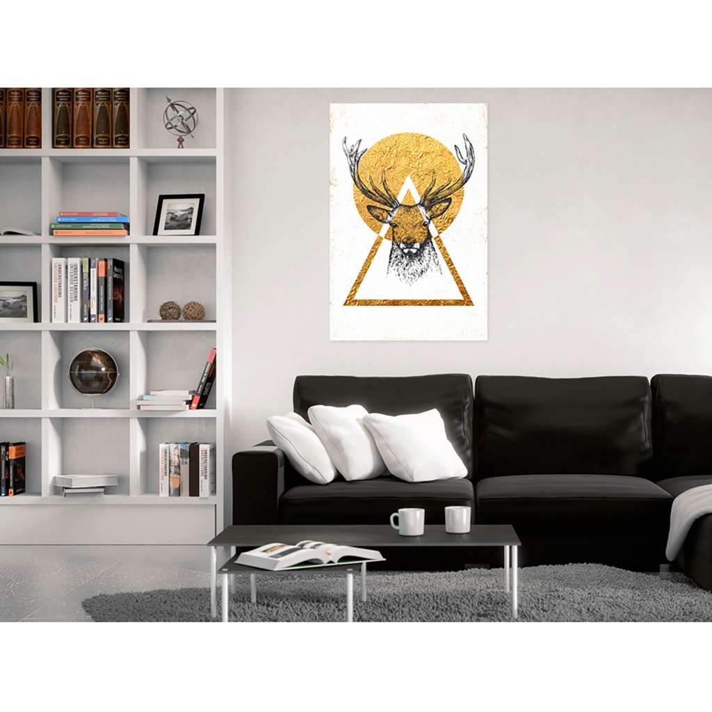 home24 Wandbild Mein Haus Goldener Hirsch