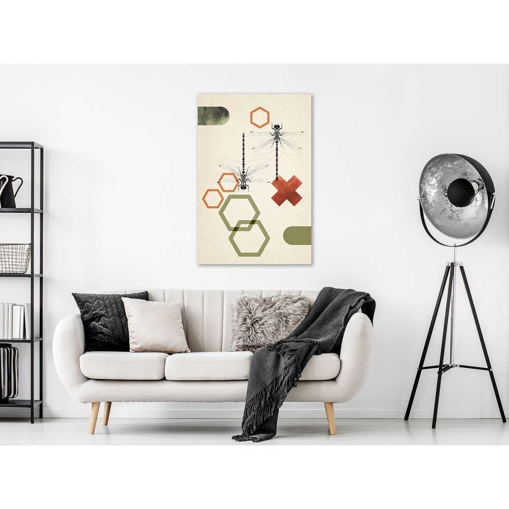 home24 Wandbild Dragonflies and Geometry