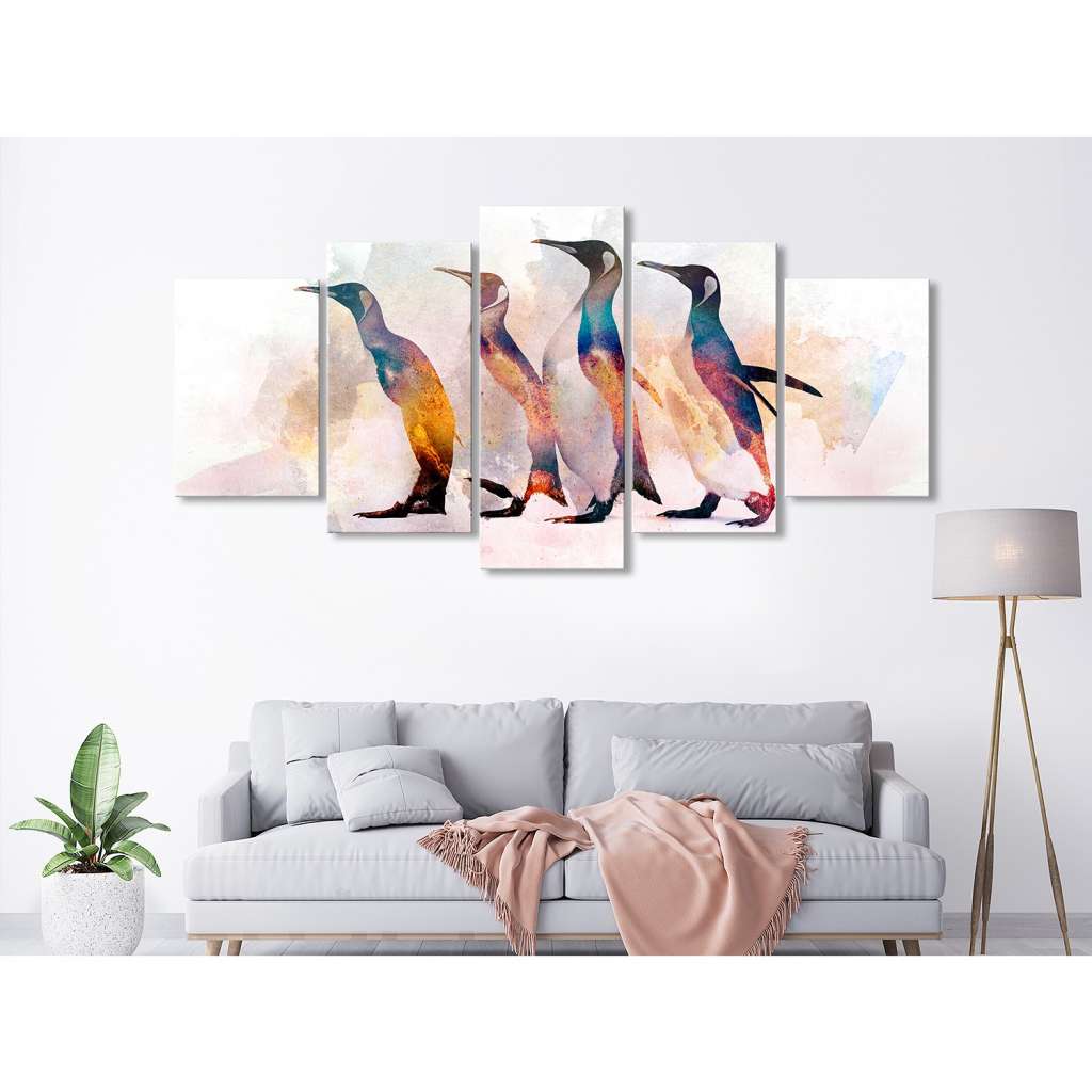 home24 Wandbild Penguin Wandering (5-teilig)