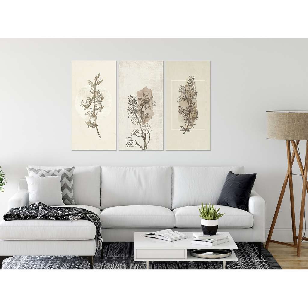 home24 Wandbild Herbarium (3-teilig)