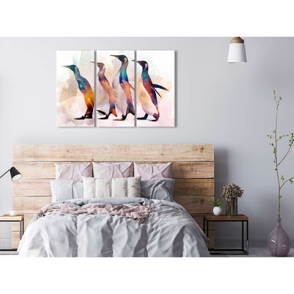 home24 Wandbild Penguin Wandering (3-teilig)