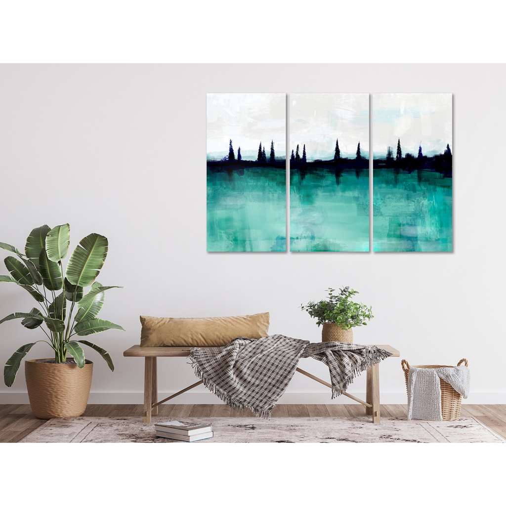 home24 Wandbild Mountain Lake (3-teilig)