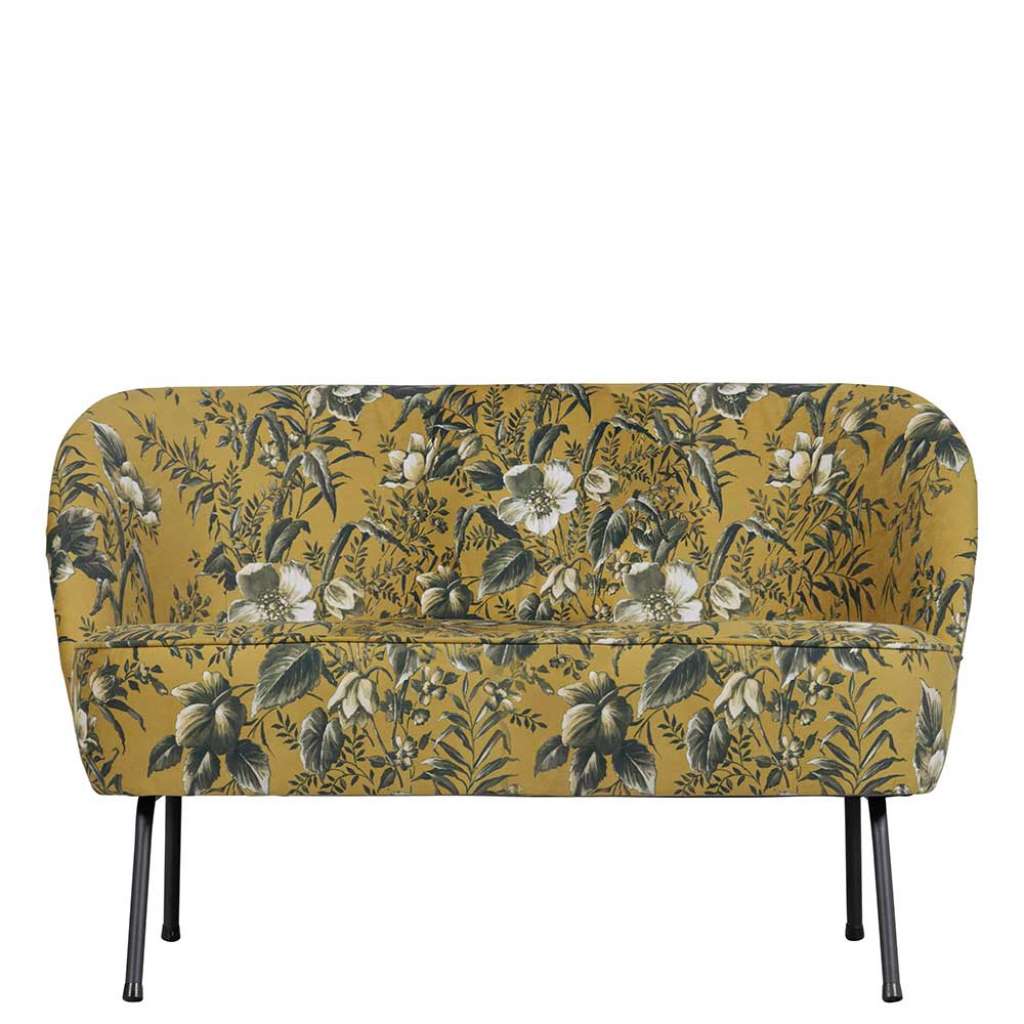 Bunte Couch mit bedrucktem Samt Bezug floral