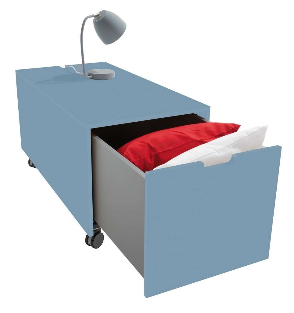 Müller Möbelwerkstätten - Bettkasten 16 - Silbertannenblau - KOMFORT - 103 x 46,8 - indoor