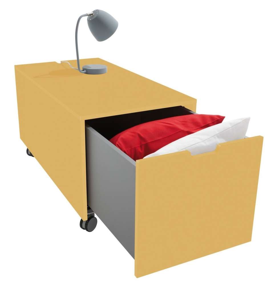 Müller Möbelwerkstätten - Bettkasten 16 - Bambustiefgelb - KOMFORT - 103 x 46,8 - indoor