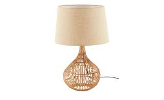 HOME STORY Rattan-Tischleuchte, 1-flammig ¦ holzfarben Ø: 39 Lampen & Leuchten > Innenleuchten > Tischlampen - Höffner
