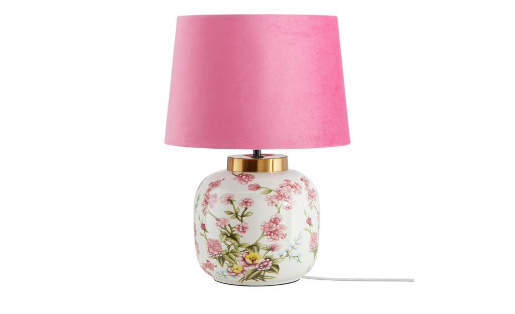 KHG Keramik-Tischleuchte, 1-flammig, `Kirchblüten` ¦ rosa/pink Ø: 28 Lampen & Leuchten > Innenleuchten > Tischlampen - Höffner