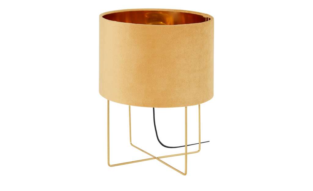 Fischer-Honsel Tischleuchte, 1-flammig, gelb Samt `klein´ Ø: 24 Lampen & Leuchten > Innenleuchten > Tischlampen - Höffner