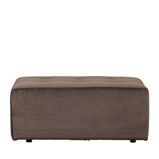 Sitzhocker Wohnzimmer in Taupe Samt