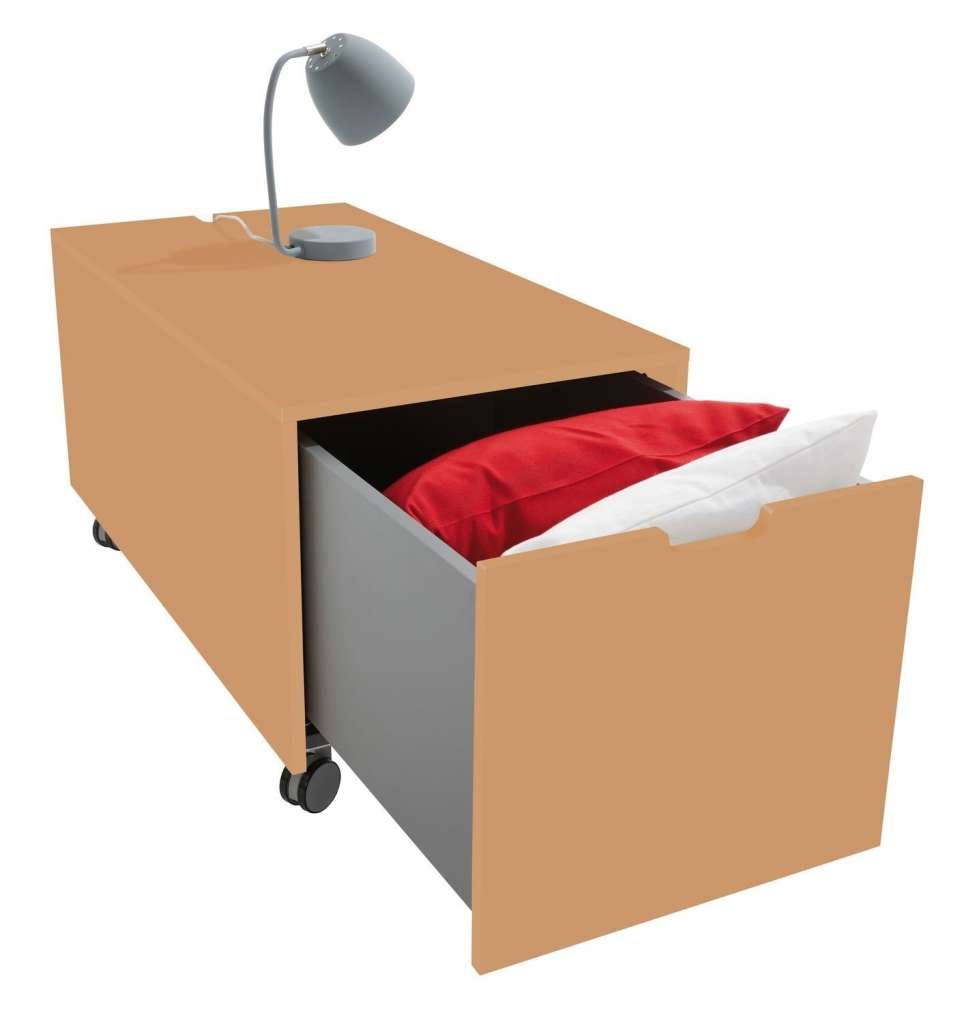 Müller Möbelwerkstätten - Bettkasten 16 - Apricotbraun - KOMFORT - 93 x 46,8 - indoor