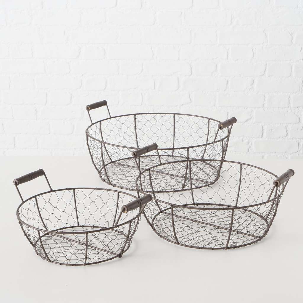 home24 Korb Wire I (3-teilig)