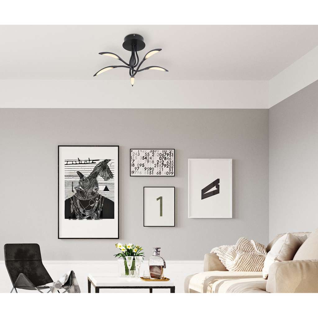 home24 LED-Deckenleuchte Kaela I