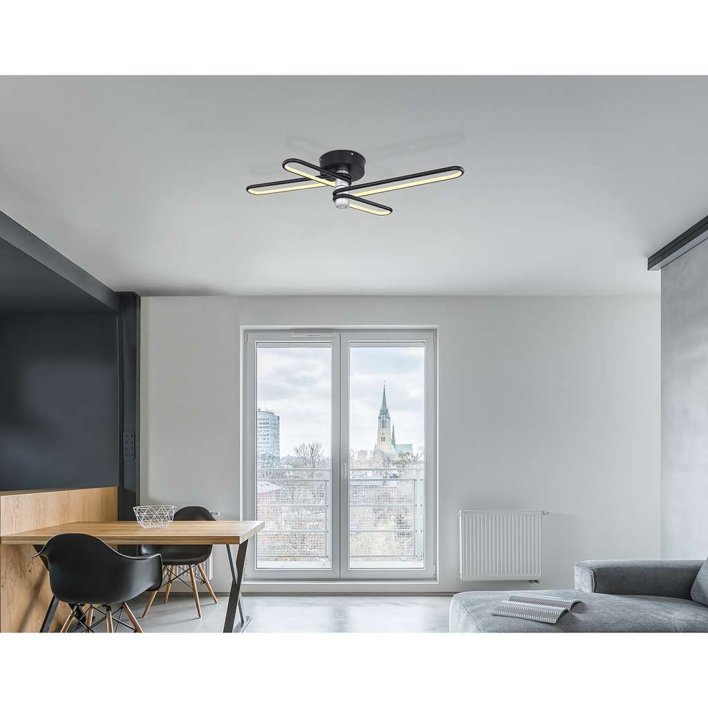 home24 LED-Deckenleuchte Toppole
