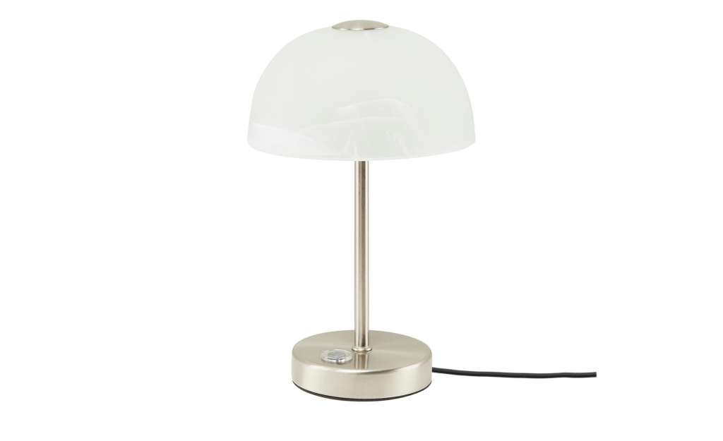 KHG LED-Tischleuchte, 1-flammig, Nickel/ Alabasterglas ¦ silber Ø: 17.5 Lampen & Leuchten > Innenleuchten > Tischlampen - Höffner