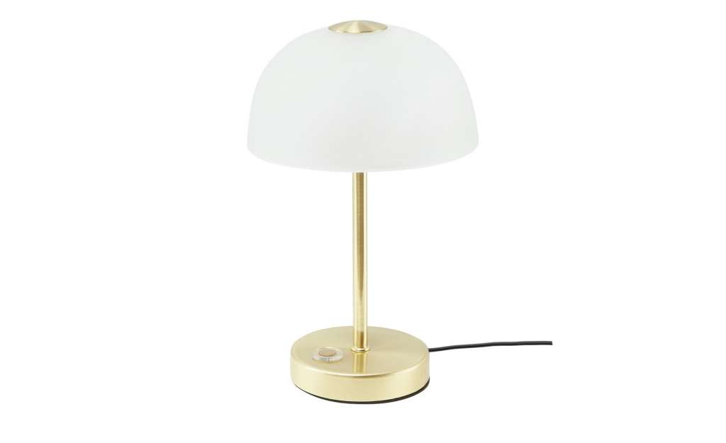 KHG LED-Tischleuchte, 1-flammig, messing/ Alabasterglas ¦ gold Ø: 17.5 Lampen & Leuchten > Innenleuchten > Tischlampen - Höffner