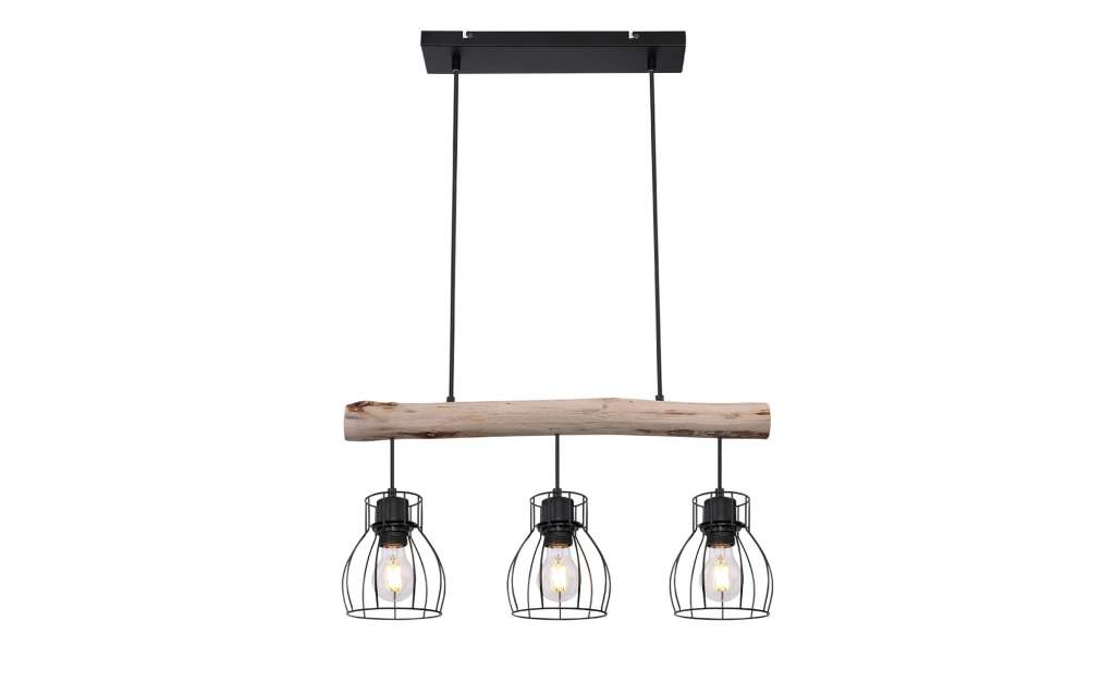 Pendelleuchte, 3-flammig, Holz/ Metall Körbe ¦ holzfarben Lampen & Leuchten > Innenleuchten > Pendelleuchten - Höffner