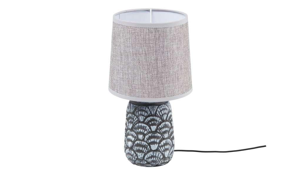 for friends Keramik-Tischleuchte, 1-flammig, grau ´Muschel´ ¦ grau Ø: 15 Lampen & Leuchten > Innenleuchten > Tischlampen - Höffner