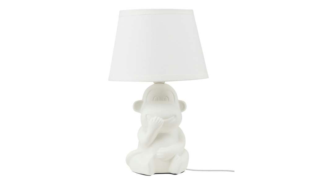 Keramik-Tischleuchte, 1-flammig, weiß ¦ weiß Ø: 17 Lampen & Leuchten > Innenleuchten > Tischlampen - Höffner