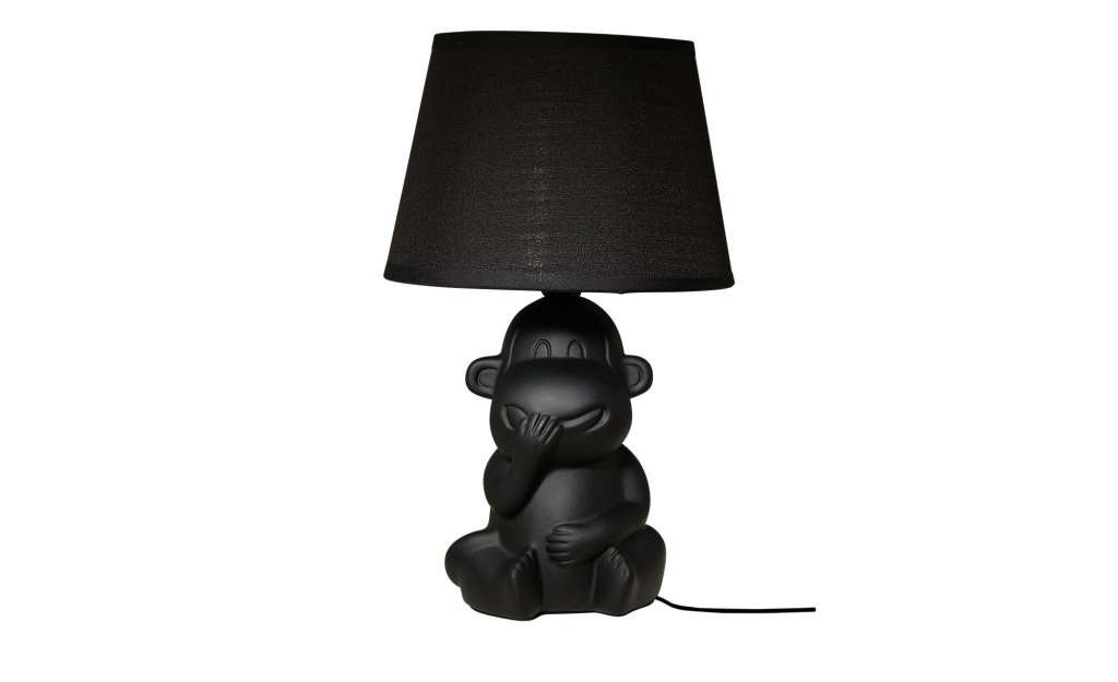 Keramik-Tischleuchte, 1-flammig, schwarz ¦ schwarz Ø: 17 Lampen & Leuchten > Innenleuchten > Tischlampen - Höffner