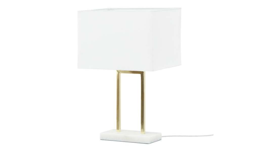 KHG Tischleuchte, 1-flammig, messing/Mamor-Fuß ¦ gold Lampen & Leuchten > Innenleuchten > Tischlampen - Höffner
