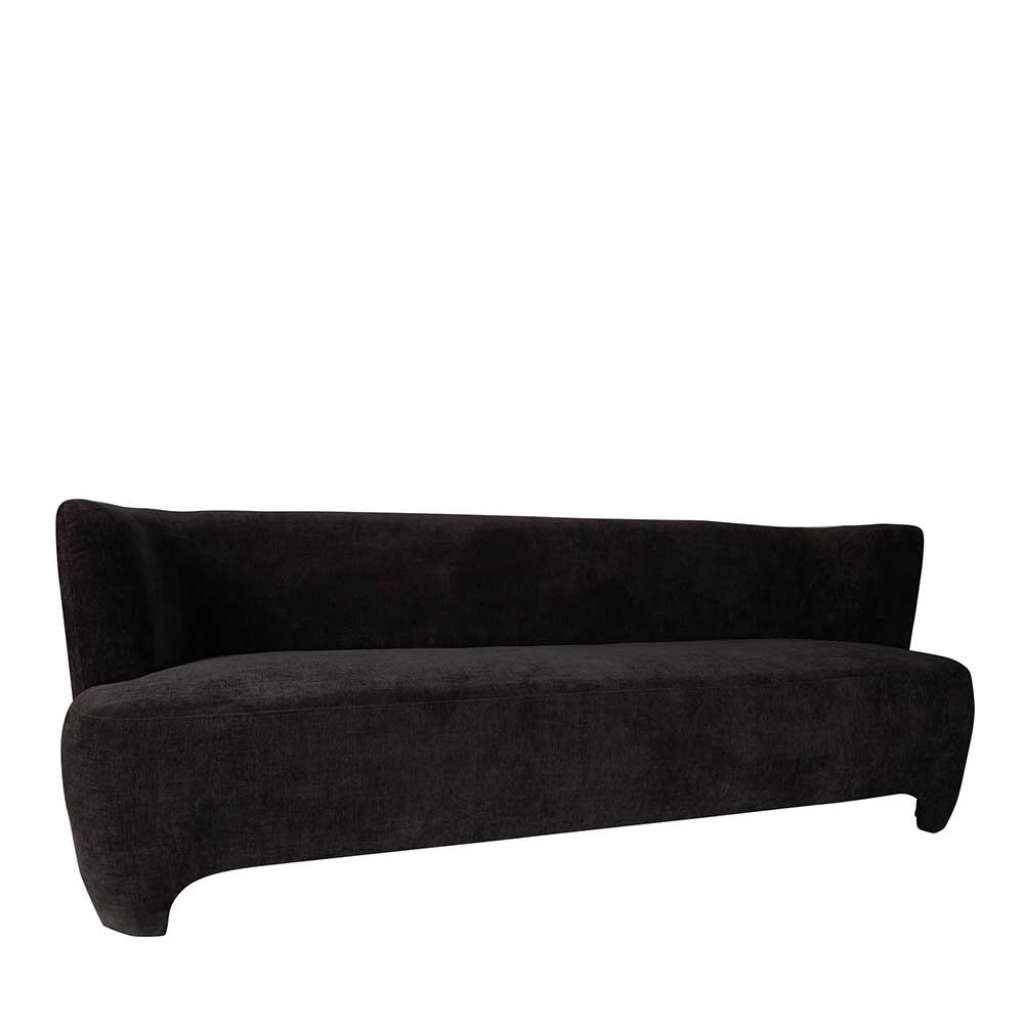 Design Sofa in Anthrazit drei Sitzplätzen