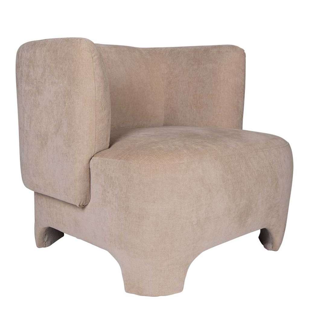 Designersessel in Beige 58 cm Sitztiefe