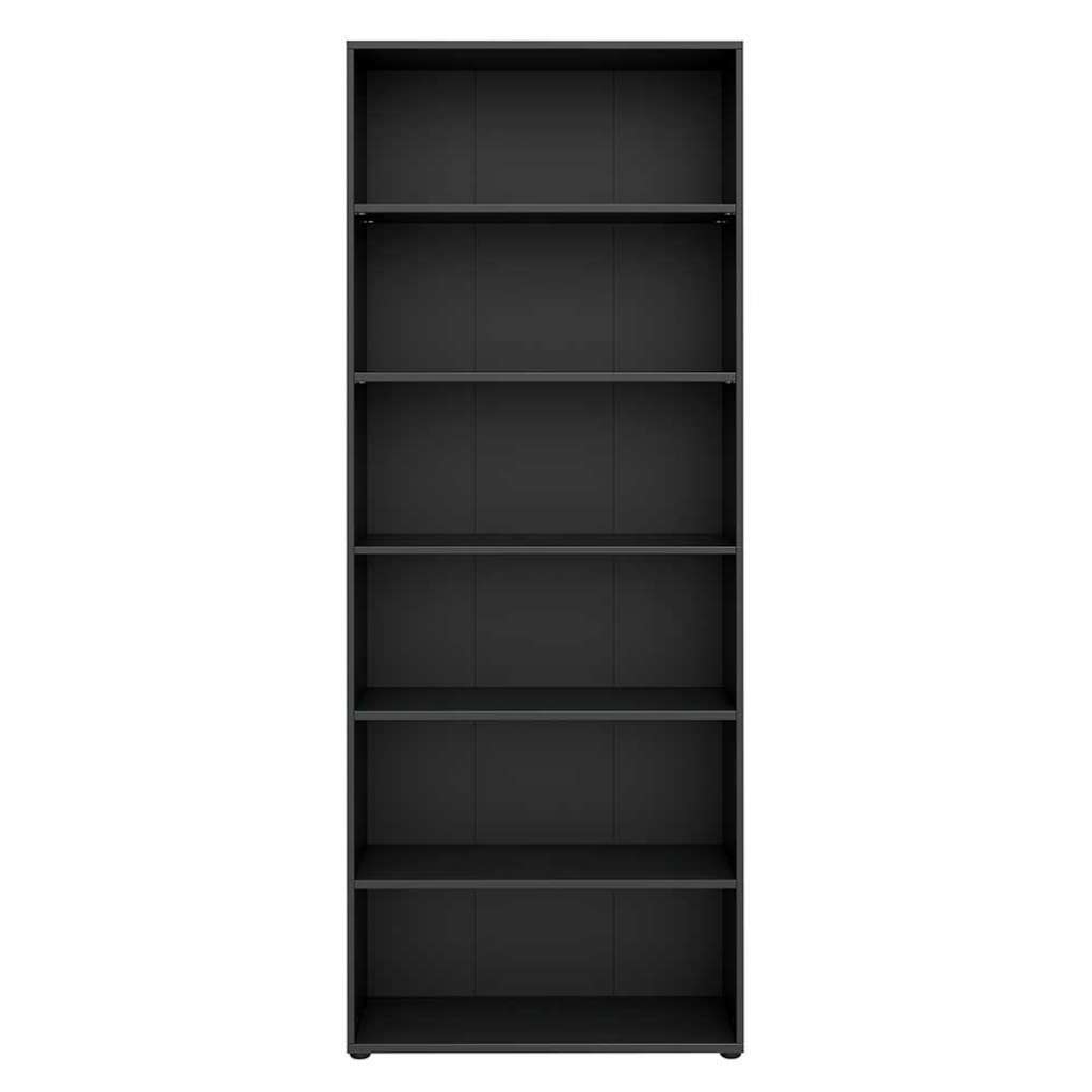 Home Office Regal in Anthrazit melaminbeschichtet 6 Ordnerhöhen